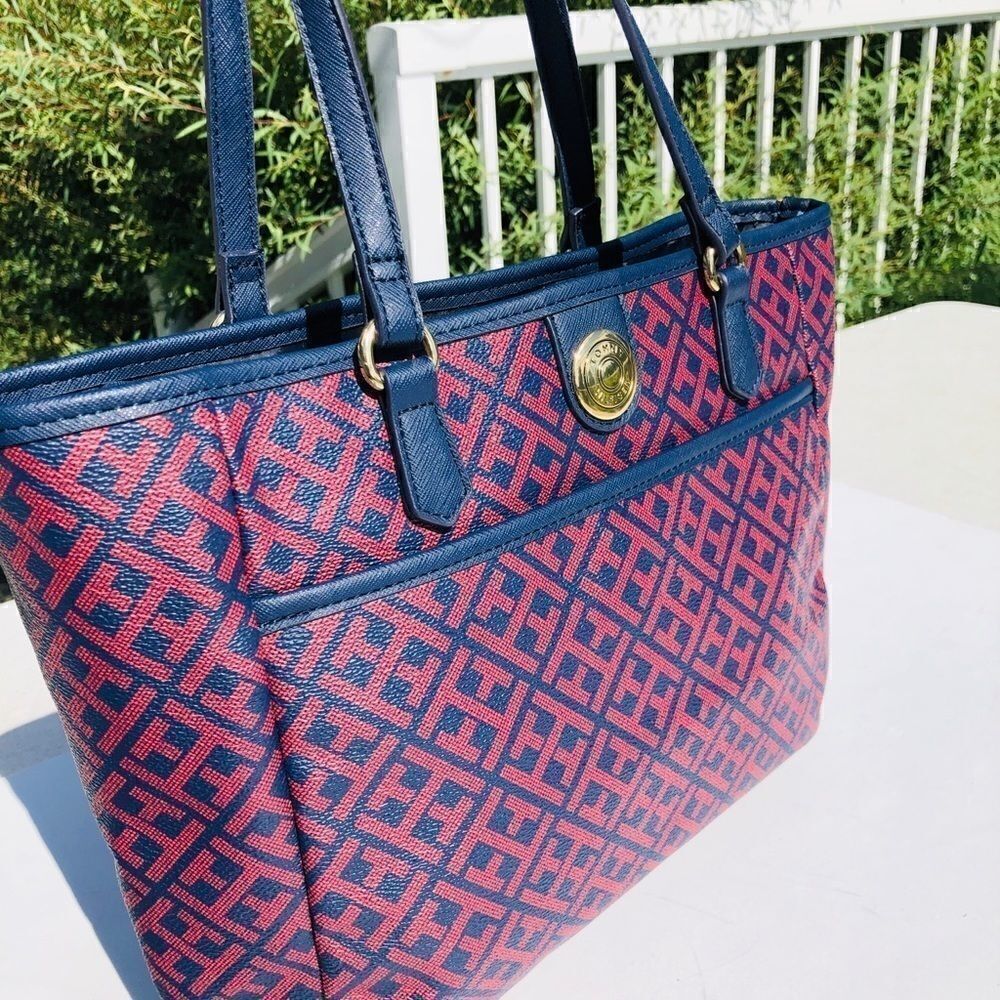Tommy Hilfiger navy logo purse tote bag large - Picture 2 of 8